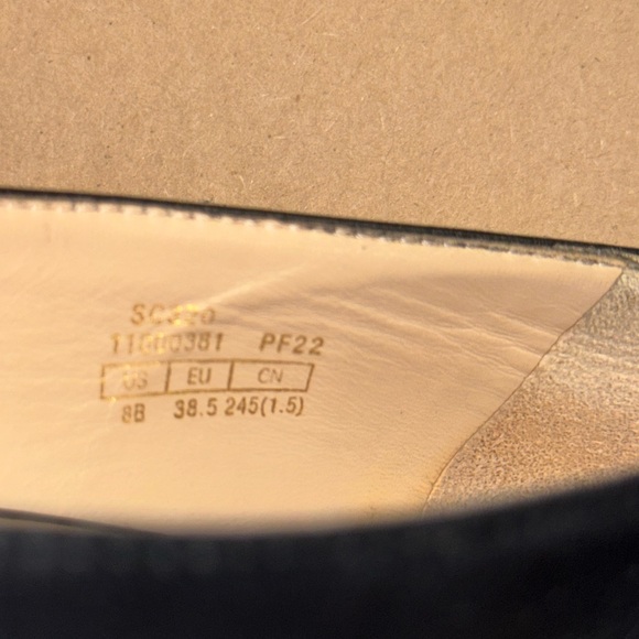 Stuart Weitzman Pearl Flat Woman’s Black leather ballet shoes size 8 shoes - Picture 5 of 9